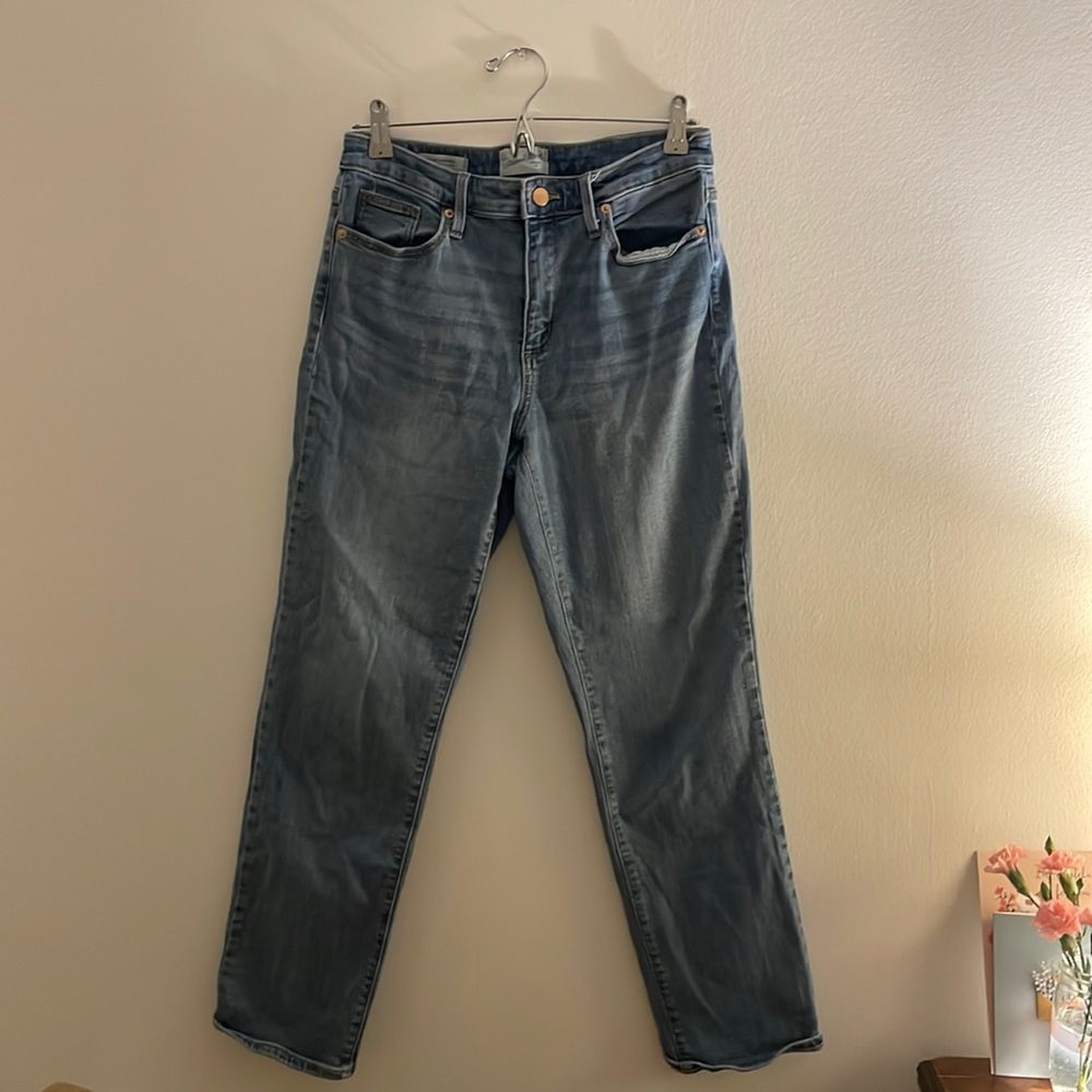 High Rise Slim Straight Jeans